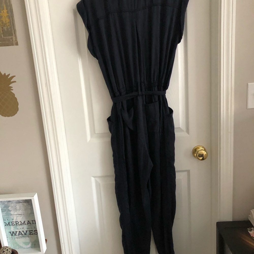 Anthropologie Hei Hei Navy Chambray Jumpsuit - Picture 7 of 8
